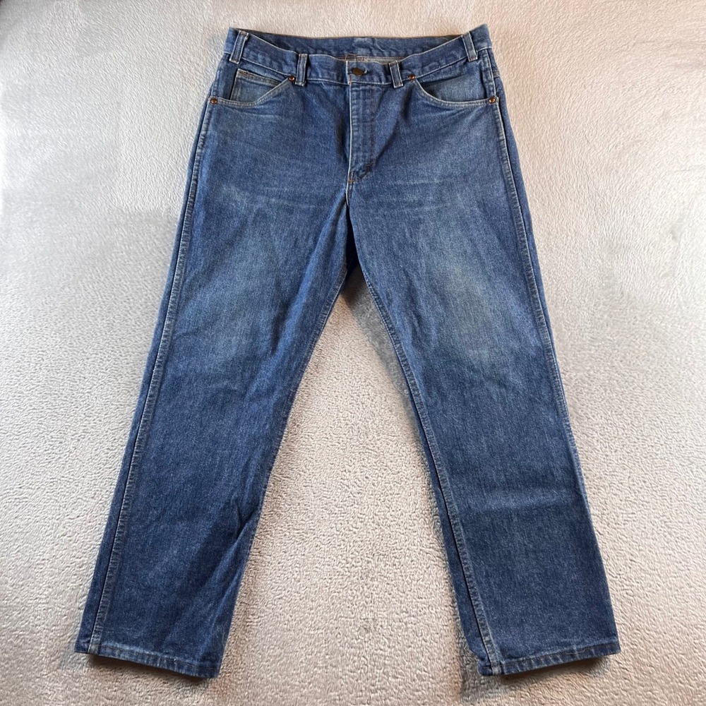Vintage Saddle King by Key Western Jeans Mens 34x28  Blue Straight Workwear